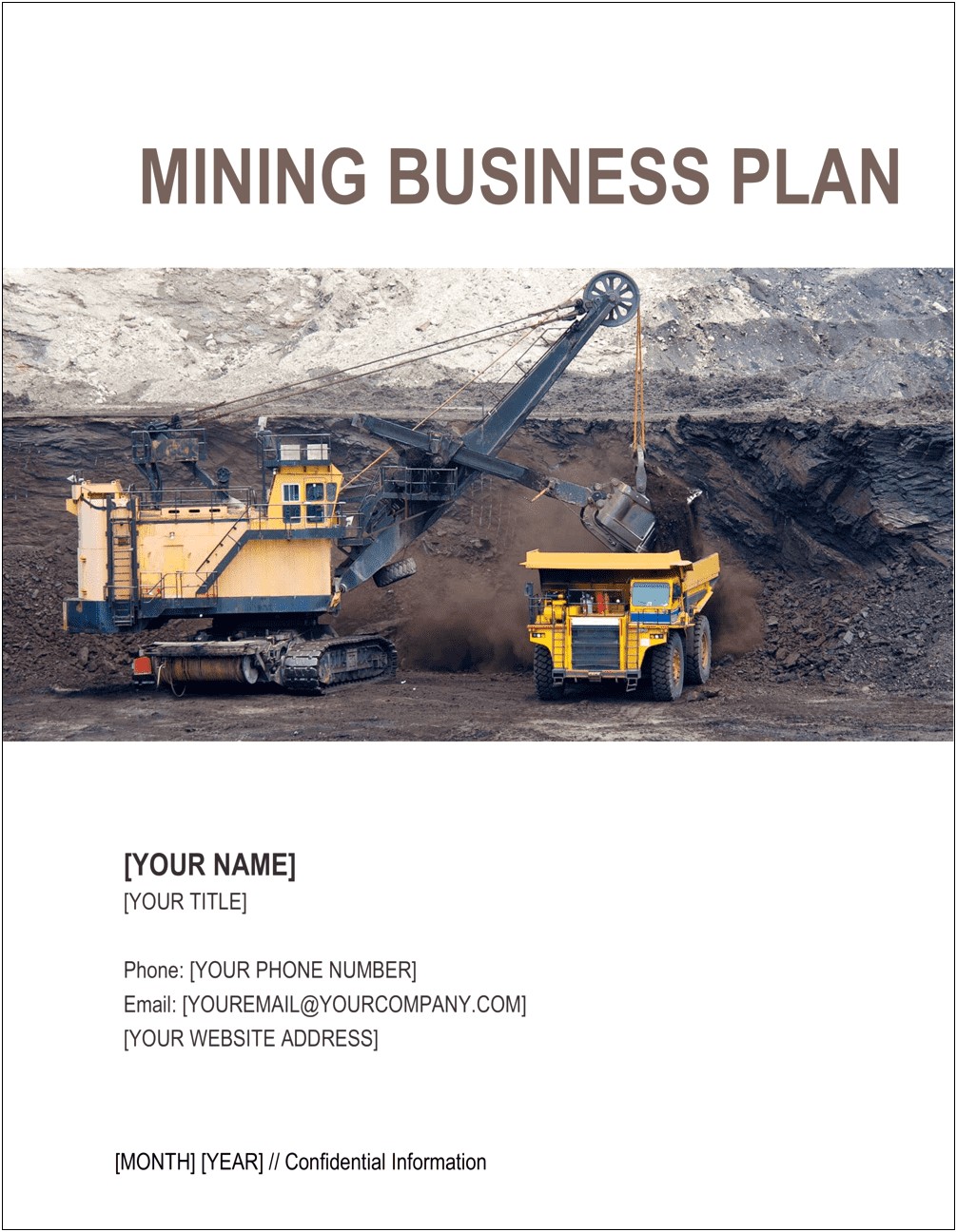 Adobe Business Plan Template Free Mining