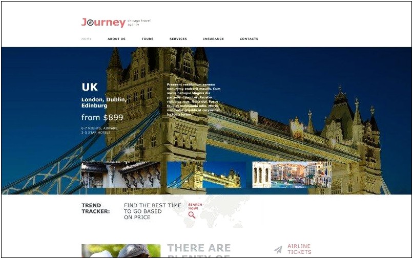 Adobe Muse Free Travel Agency Template