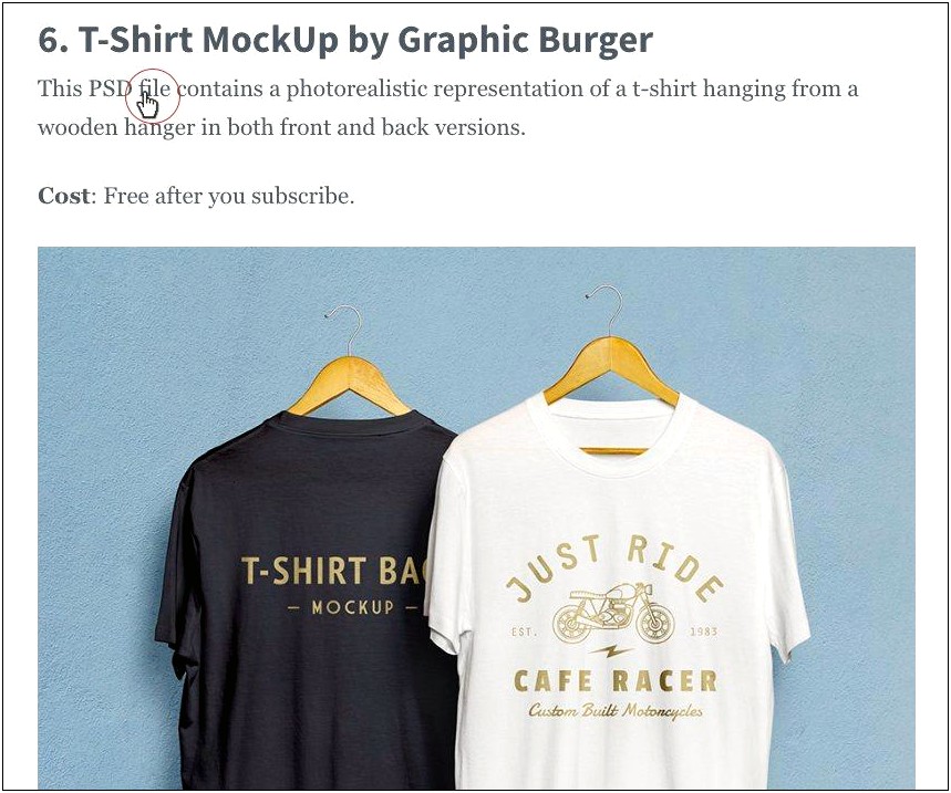 Adobe Photoshop Free T Shirt Template