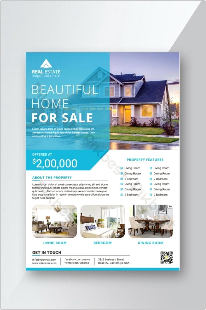 Adobe Template Real Estate Sales Sheet Download Free