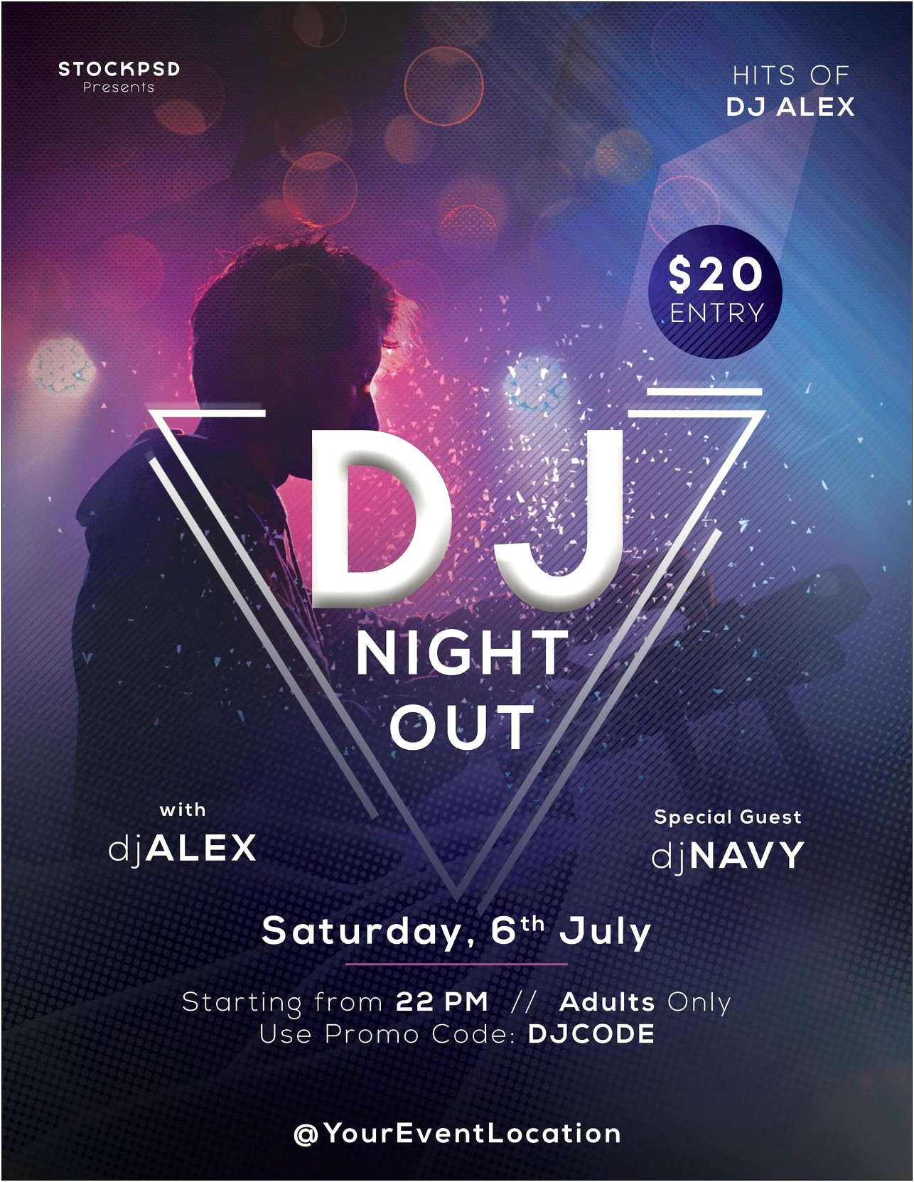 Adult Night Out Flyer Template Free