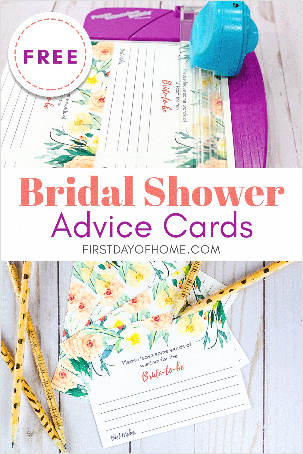 Advice For The Bride Free Template