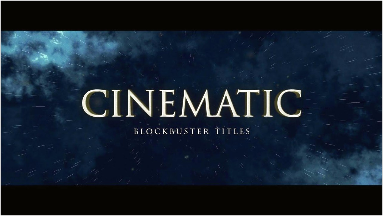 After Effect Free Templates For Movie Trailers