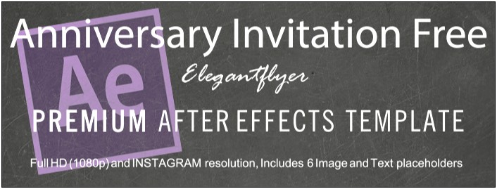 After Effects Anniversary Template Free Download