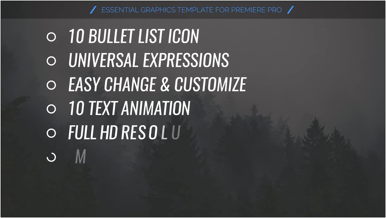 After Effects Bullet Points Template Free