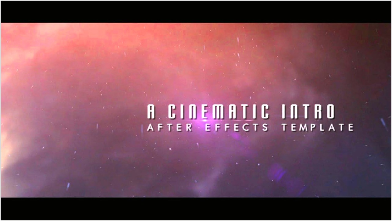 After Effects Cinematic Intro Template Free