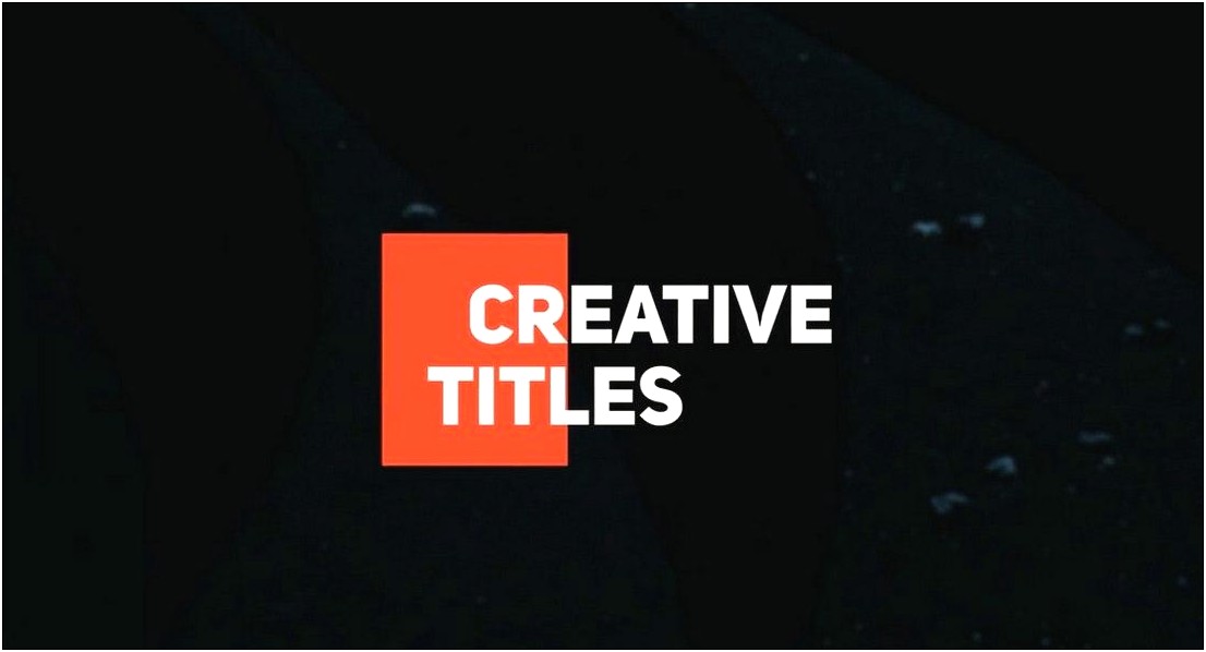 After Effects Film Credits Template Free