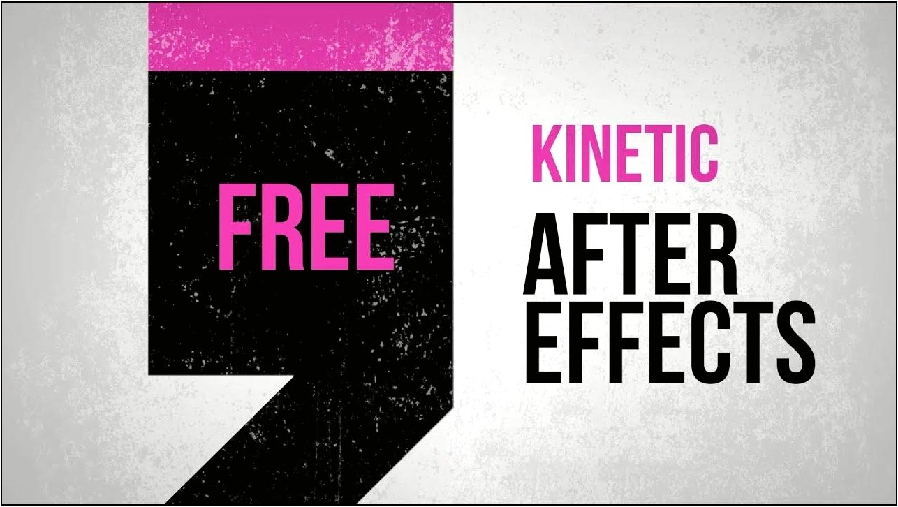 After Effects Free Kinetic Typography Template