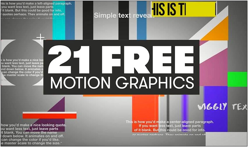 After Effects Free Motion Graphics Templates