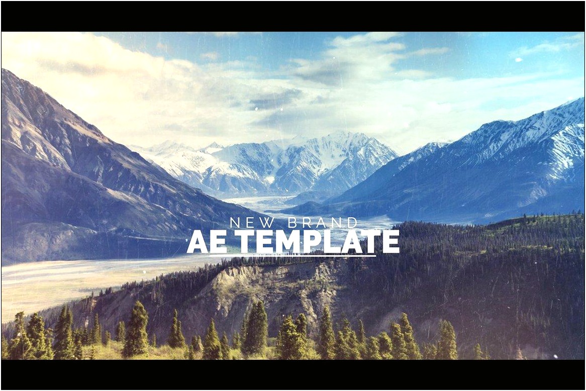 After Effects Free Slideshow Template Cinematic