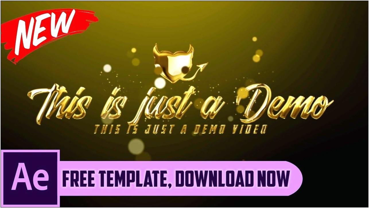 After Effects Gold Text Template Free