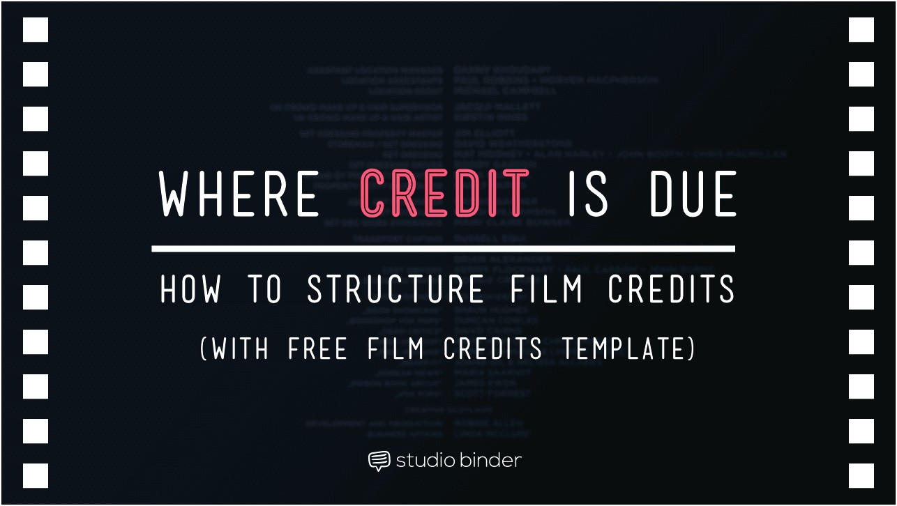 After Effects Movie Credits Template Free