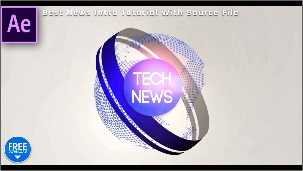 After Effects Template Broadcast News Package Intro Free