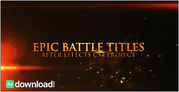 After Effects Template Epic Trailer Titles Free Download