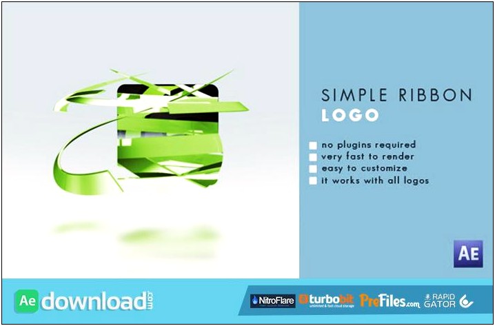 After Effects Template Ribbon Logo Free