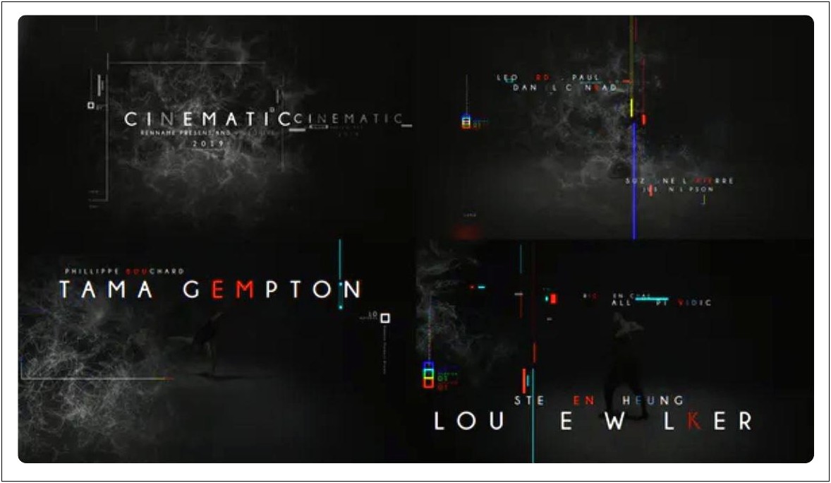 After Effects Template Title Cards Free