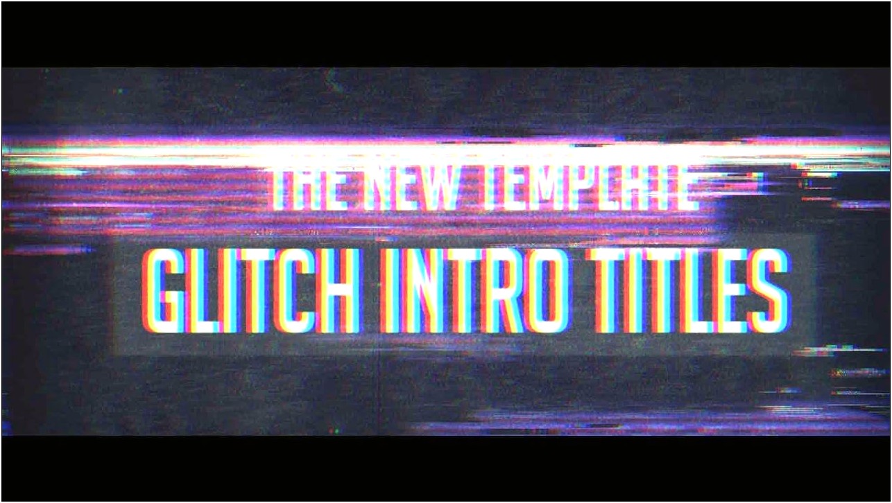After Effects Title Intro Template Free