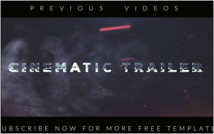 After Effects Trailer Templates Free Download