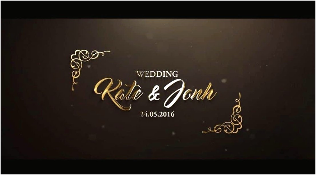 After Effects Wedding Intro Free Template