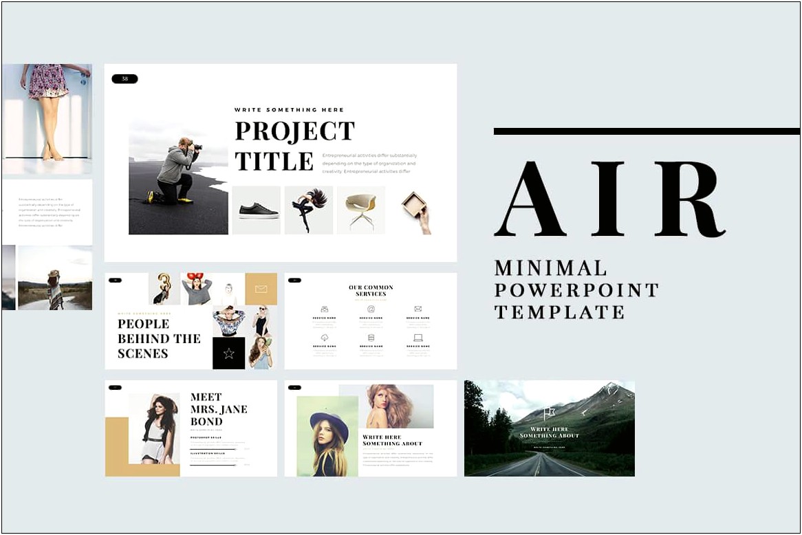 Air Minimal Powerpoint Template Free Download