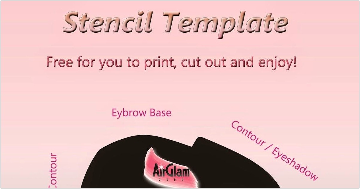Airbrush Stencil For Makeup Free Template