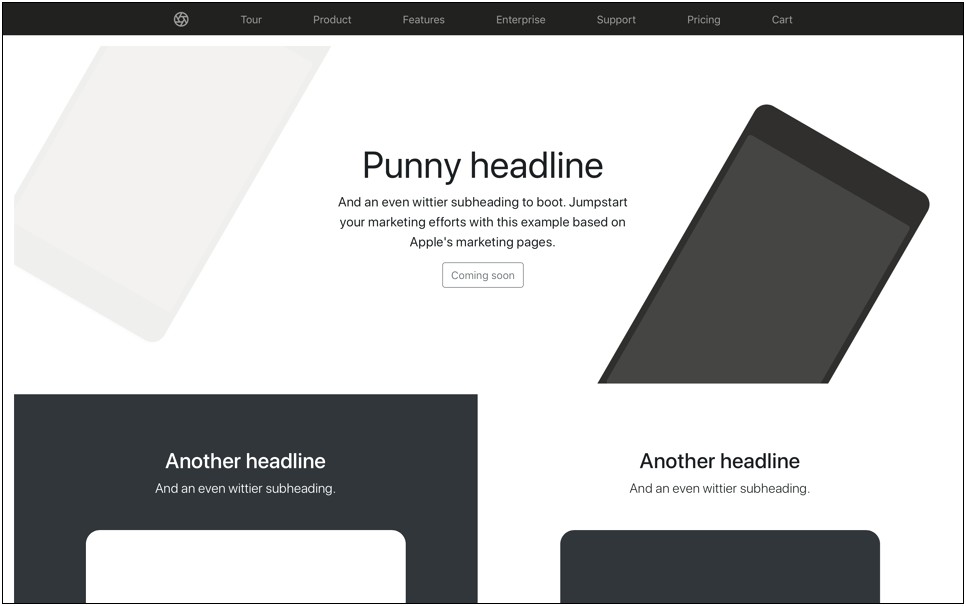 Alpha Free One Page Bootstrap Template