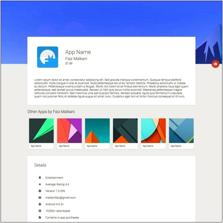 Android Material Design Templates Free Download