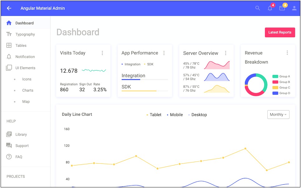 Angularjs Dashboard Template Free Download Bootsnipp