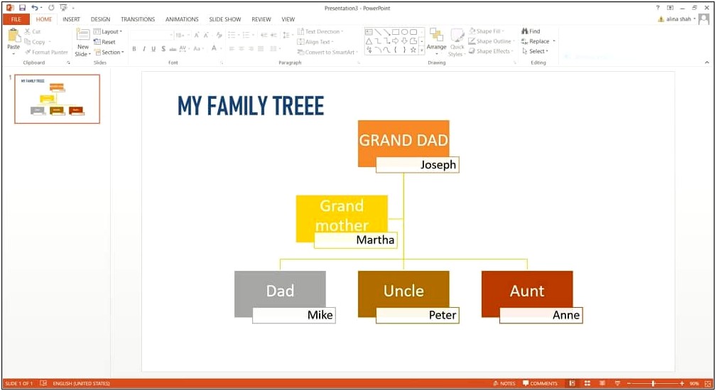 Animated Family Tree Powerpoint Template Free