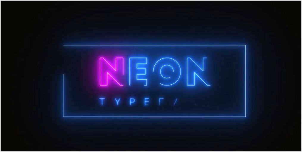 Animated Neon Text After Effects Template Free