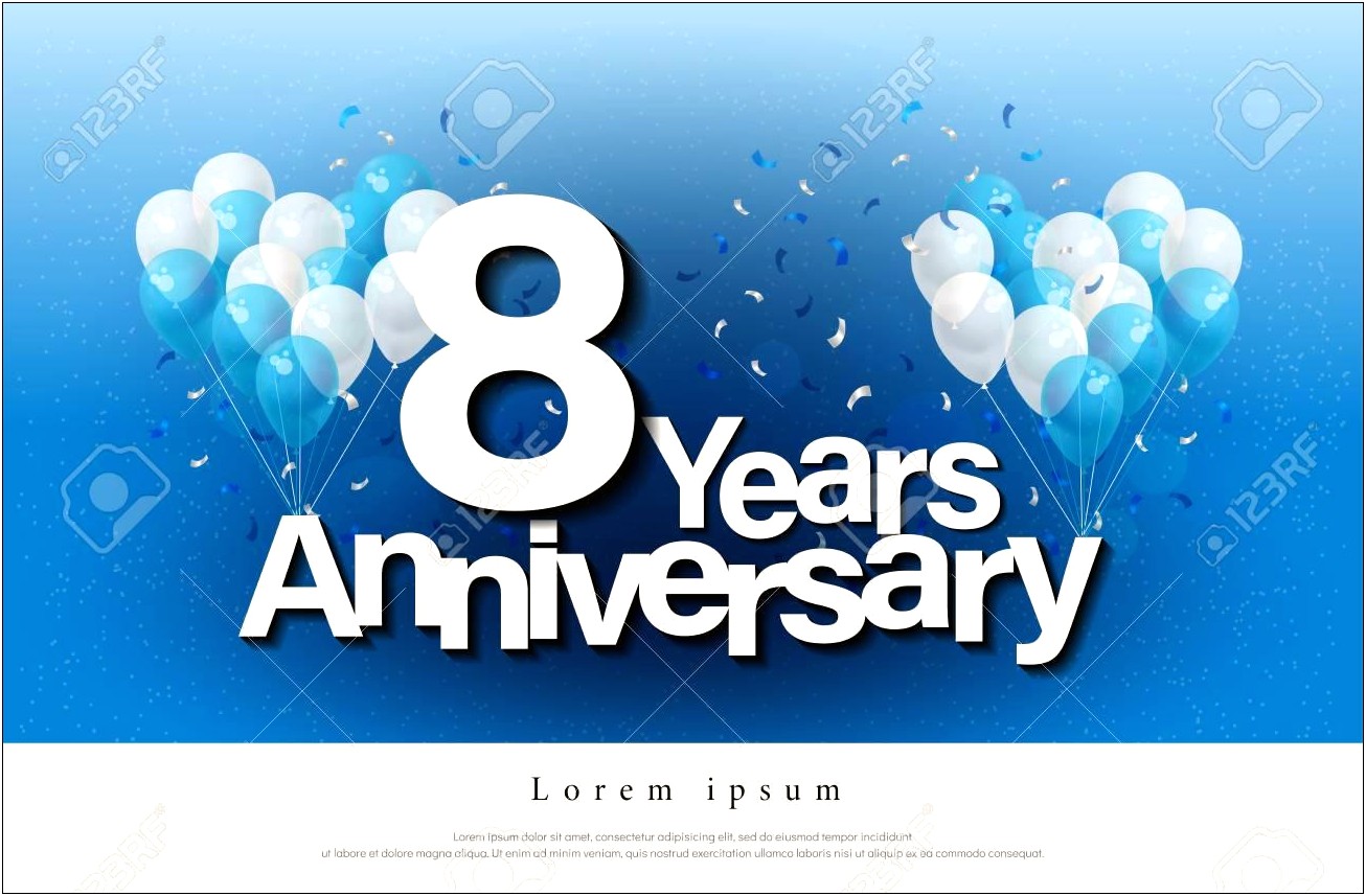 Anniversary Greeting Card Template Vector Free