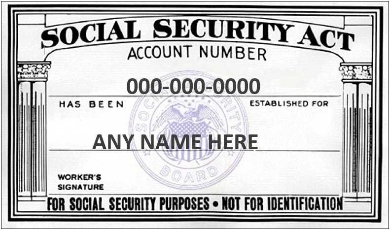 Application For Social Security Templates Free
