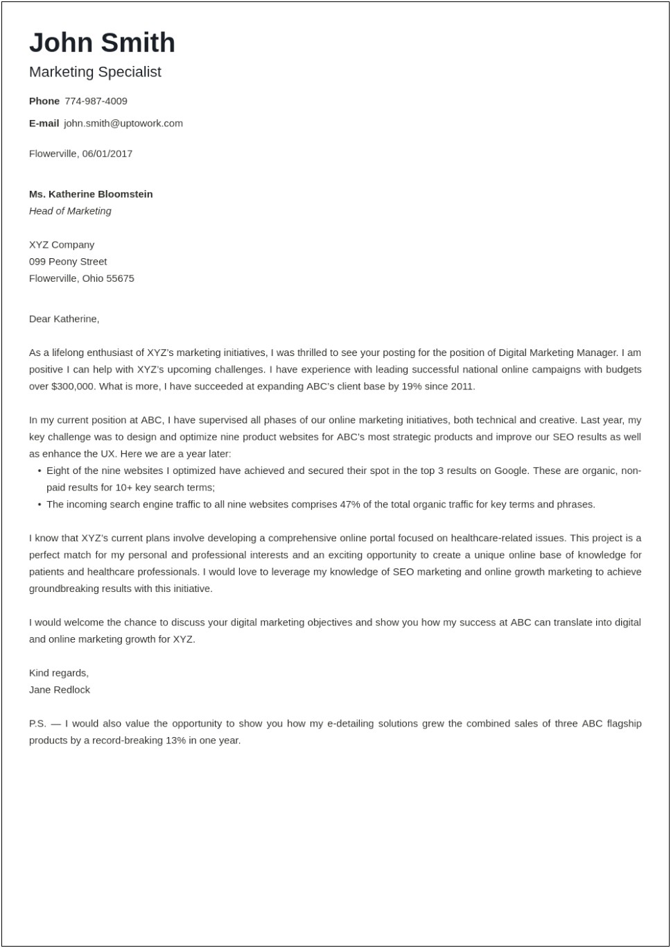 Application Letter Template Word Free Download