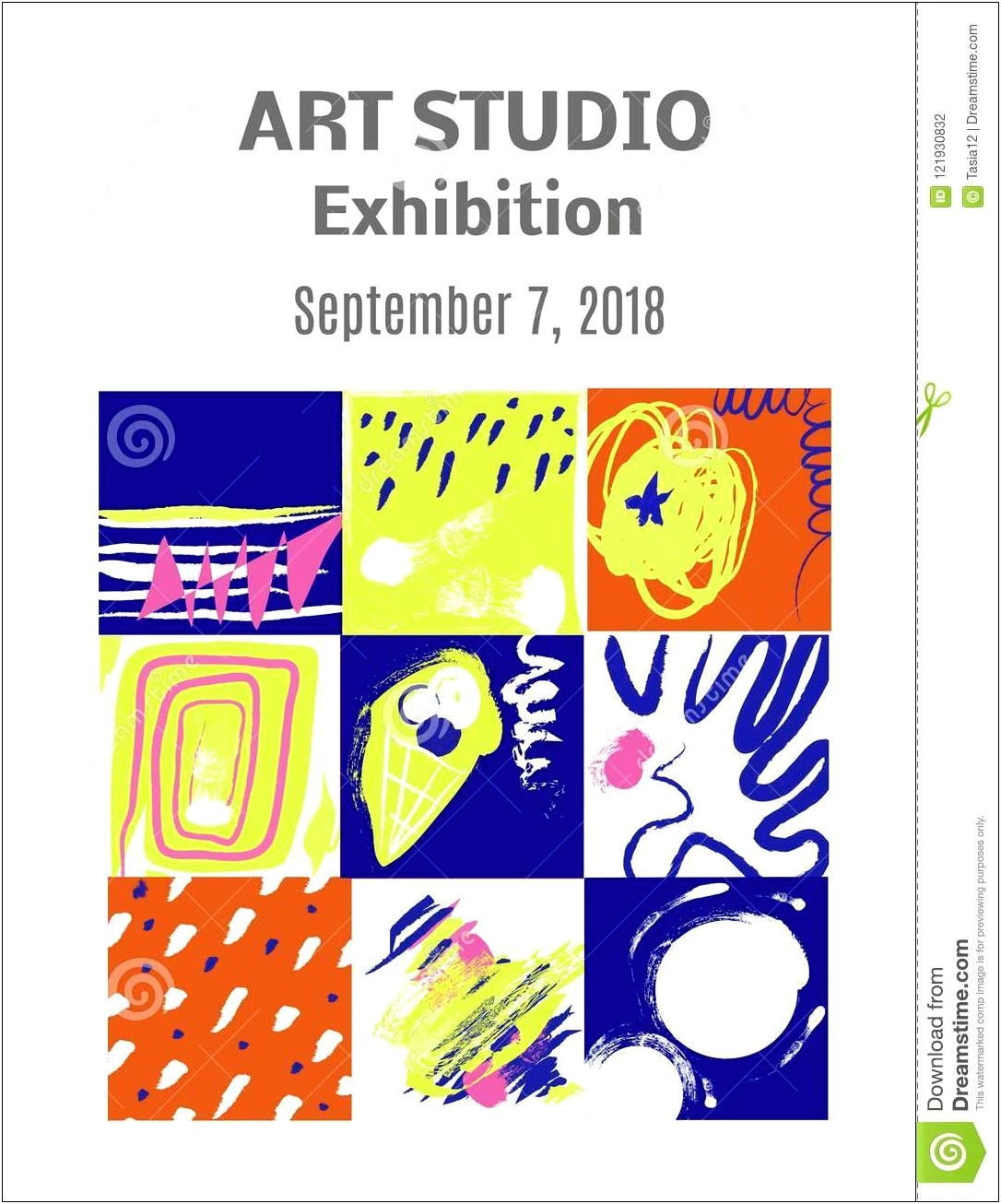 Art Exhibition Invitation Card Template Free