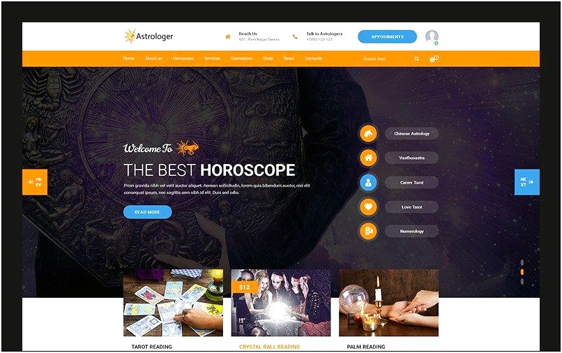 Astrology Bootstrap Html Template Free Download