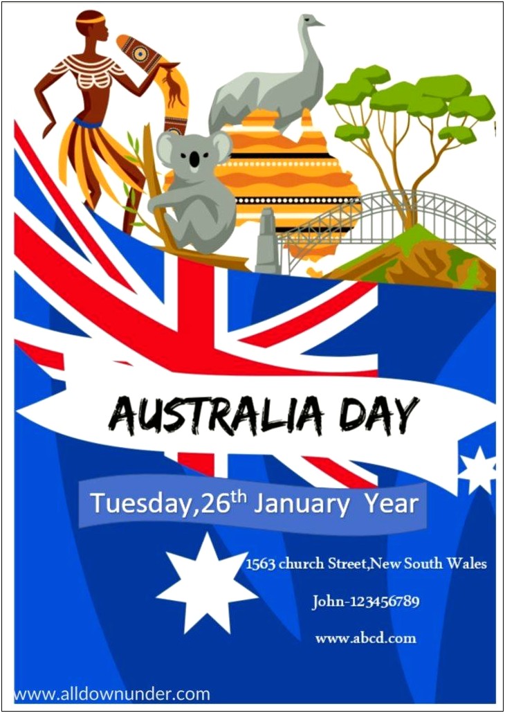 Australia Day Party Invitations Free Templates