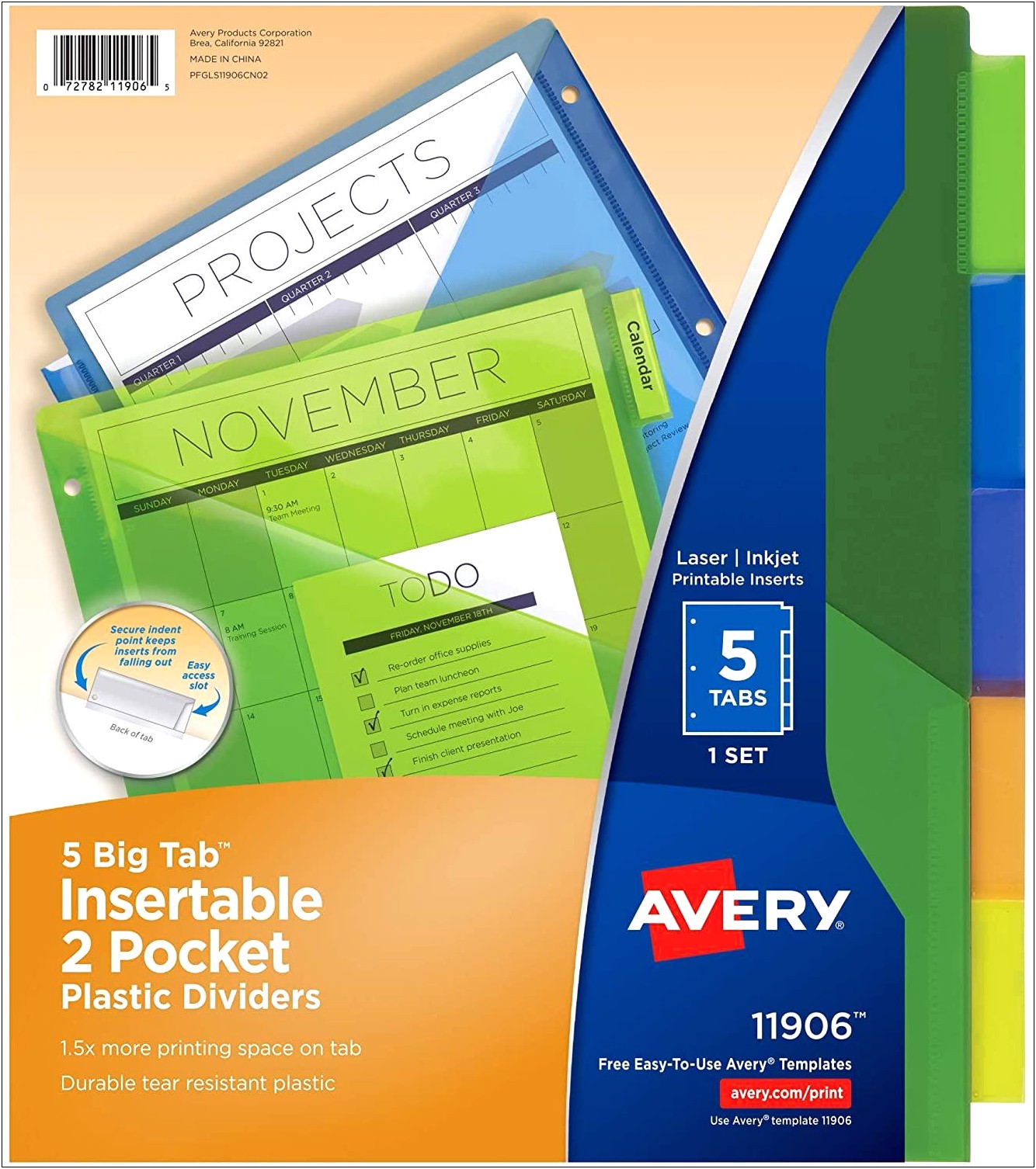 Avery Big Tab Inserts For Dividers Free Template