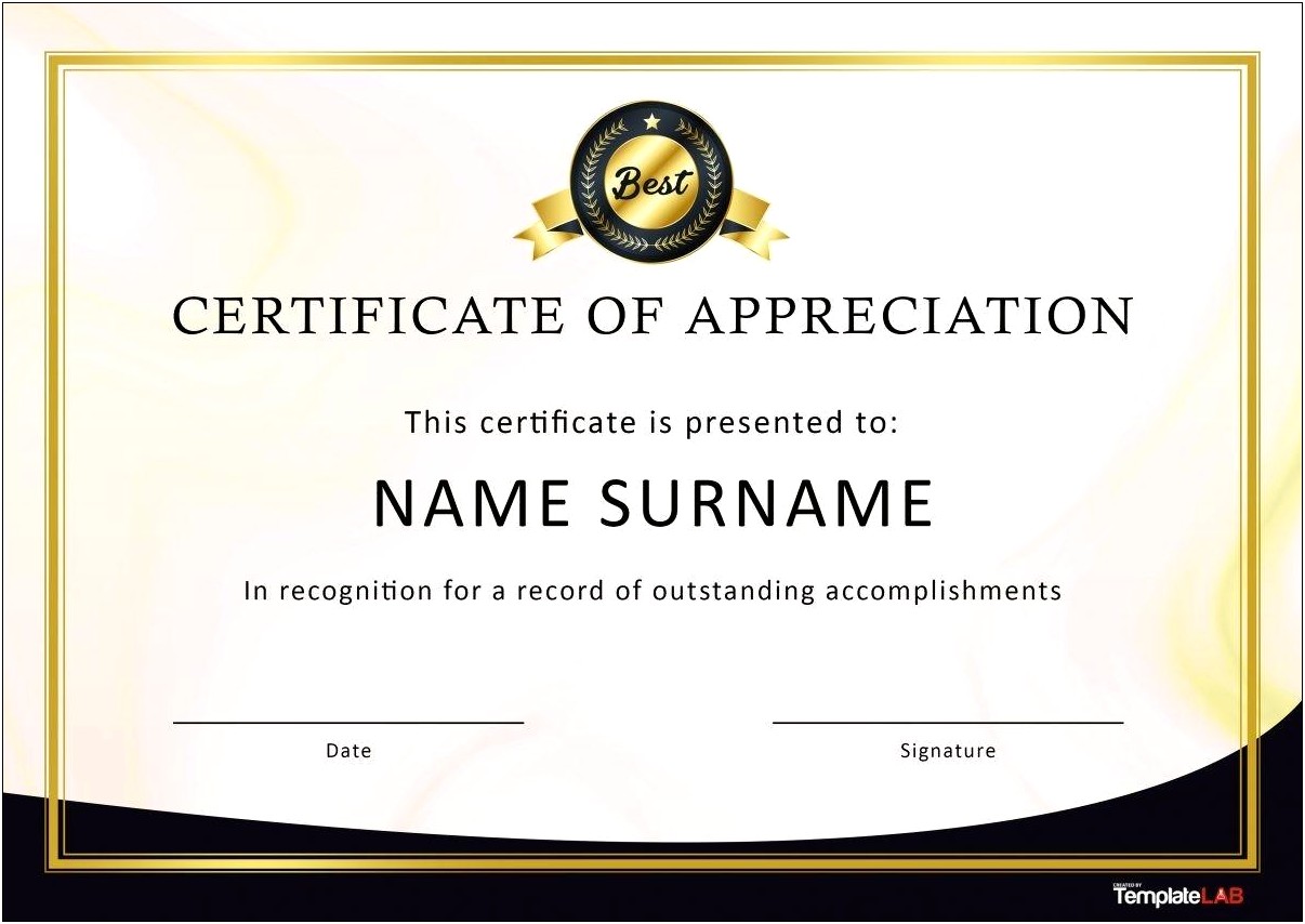 Award Certificates Template Hi Res Free