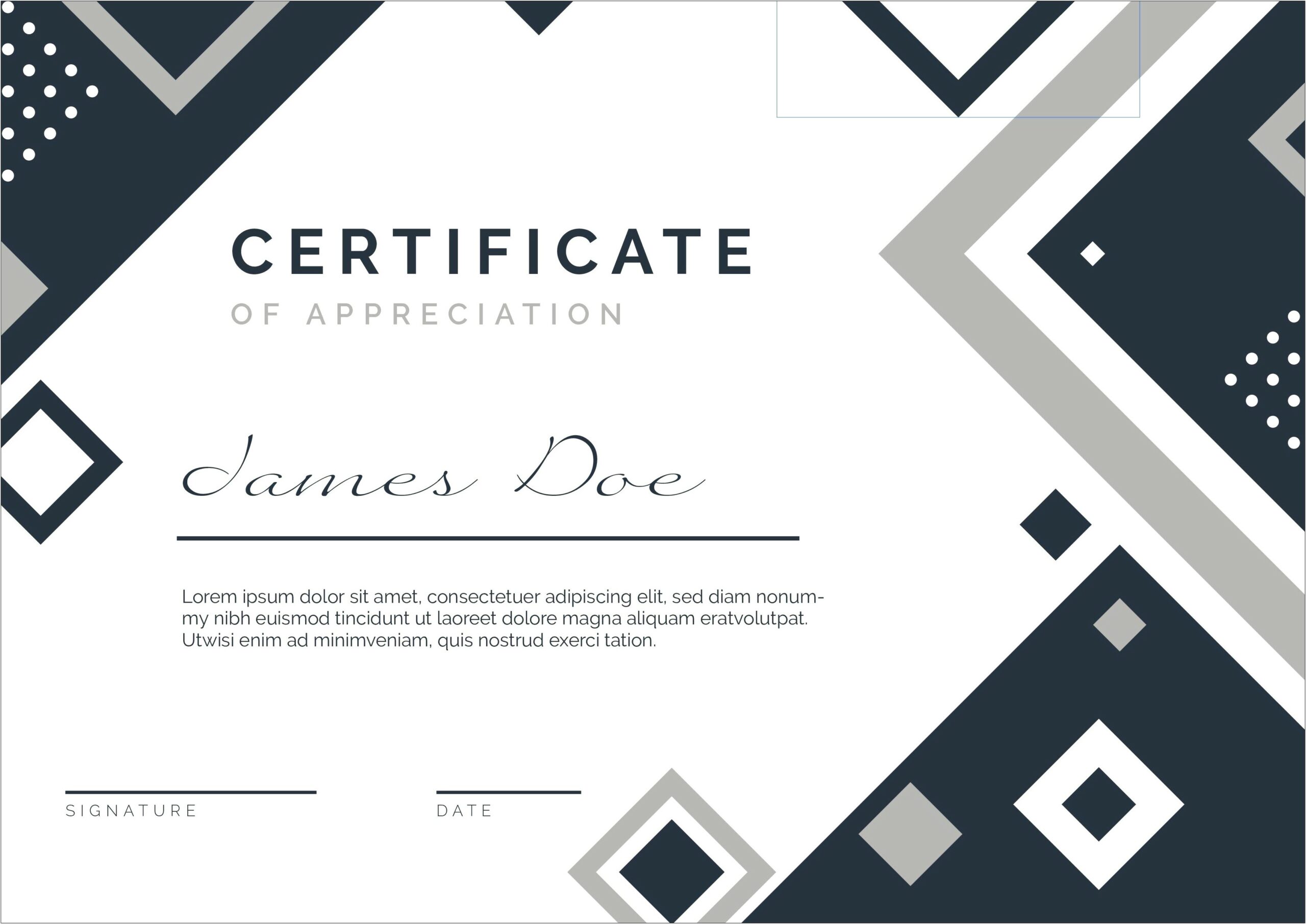 Award Template Free Black And White