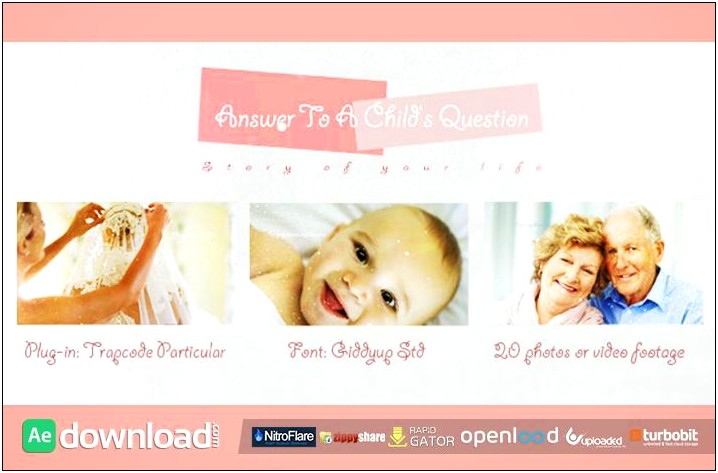Baby Diary After Effects Template Free Download