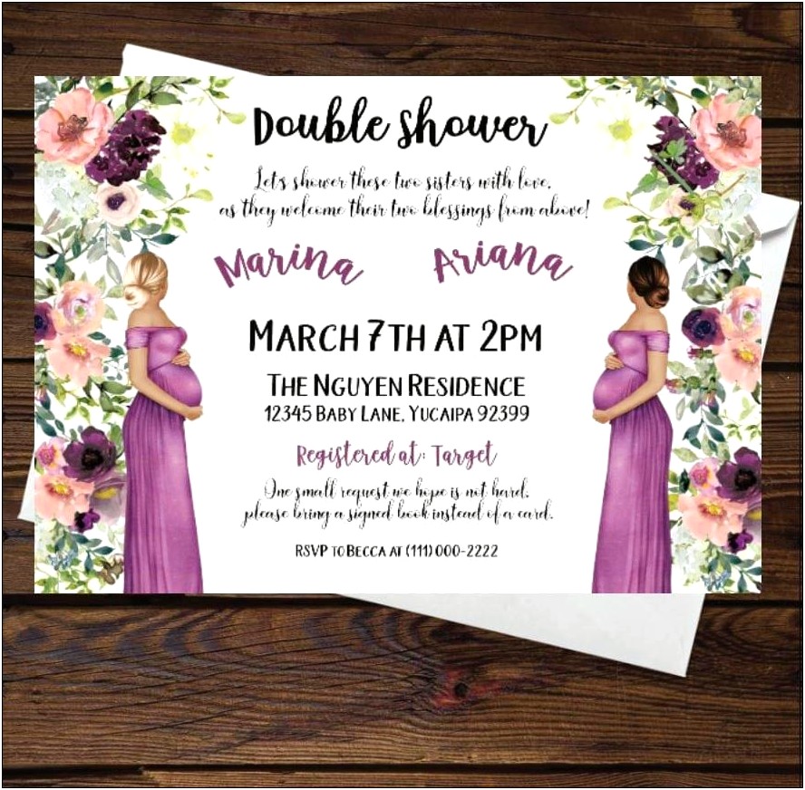 Baby Shower And Wedding Shower Combined Invitations