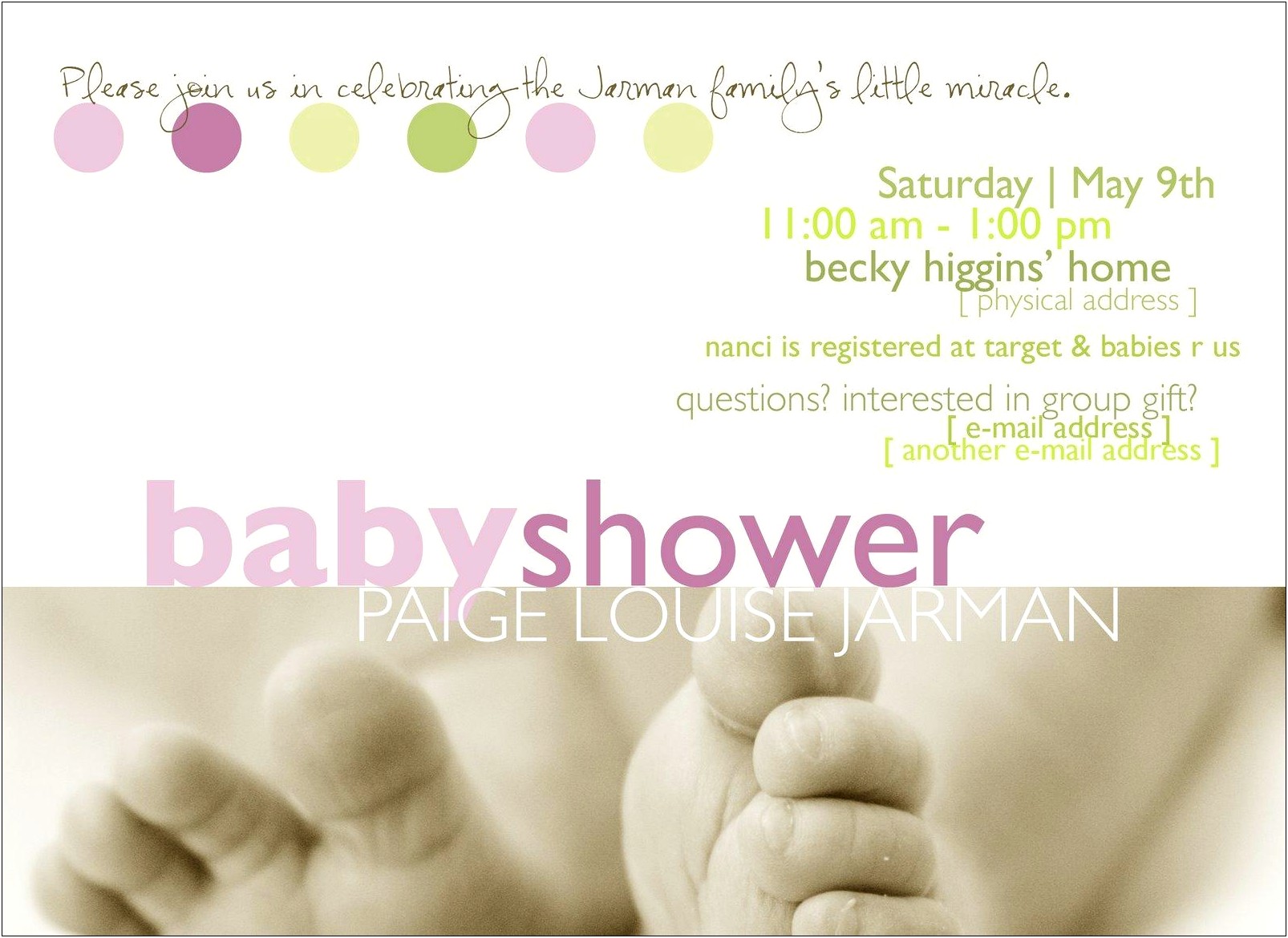 Baby Shower E Invitation Templates Free
