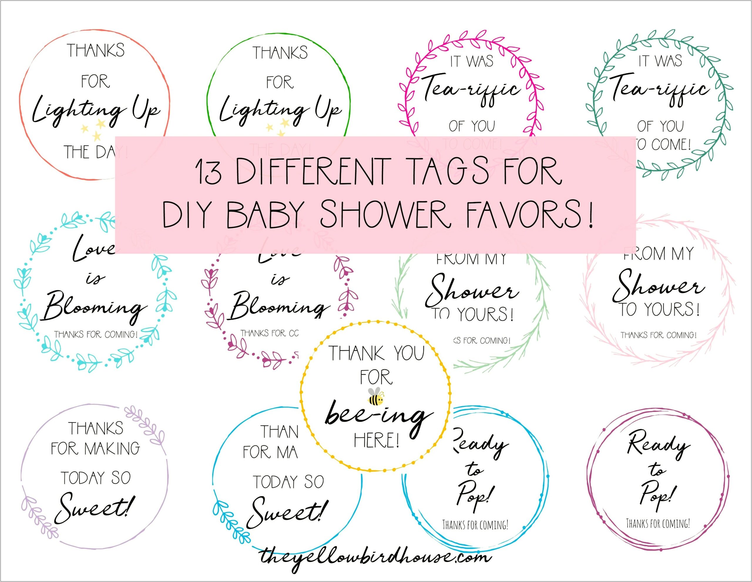 Baby Shower Favor Tag Template Free Printable