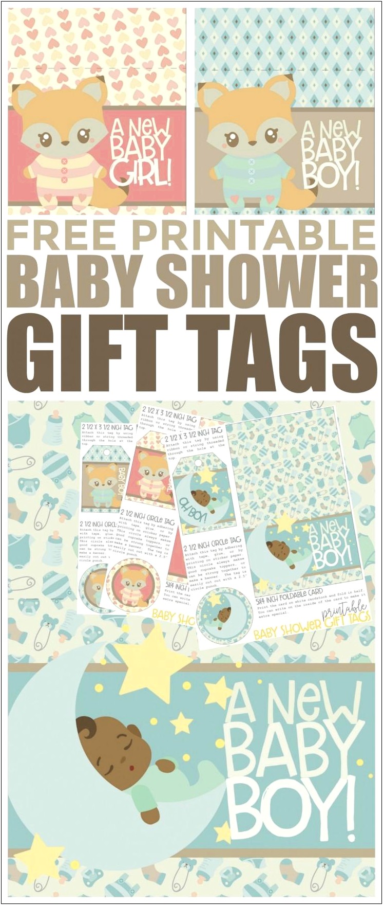 Baby Shower Favour Tags Template Free