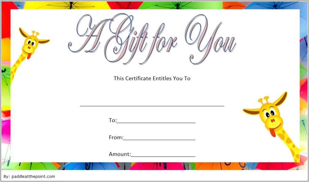 Baby Shower Gift Certificate Coupon Template Free
