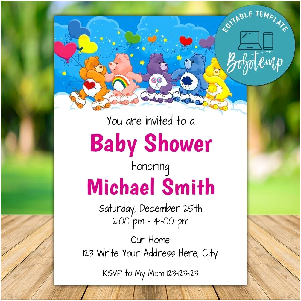 Baby Shower Invitations Boy Template Free Download