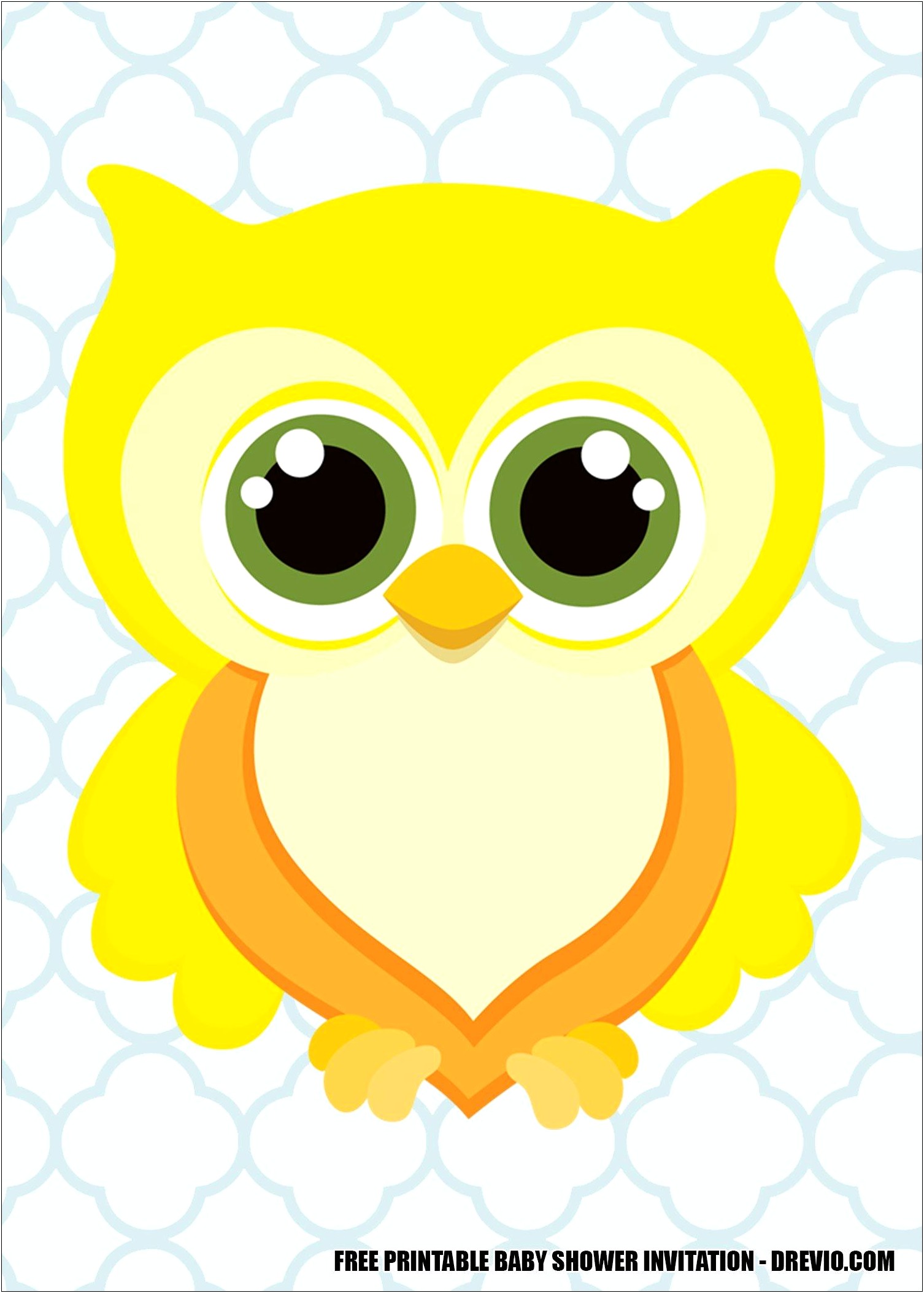 Baby Shower Invitations Free Template With Owls