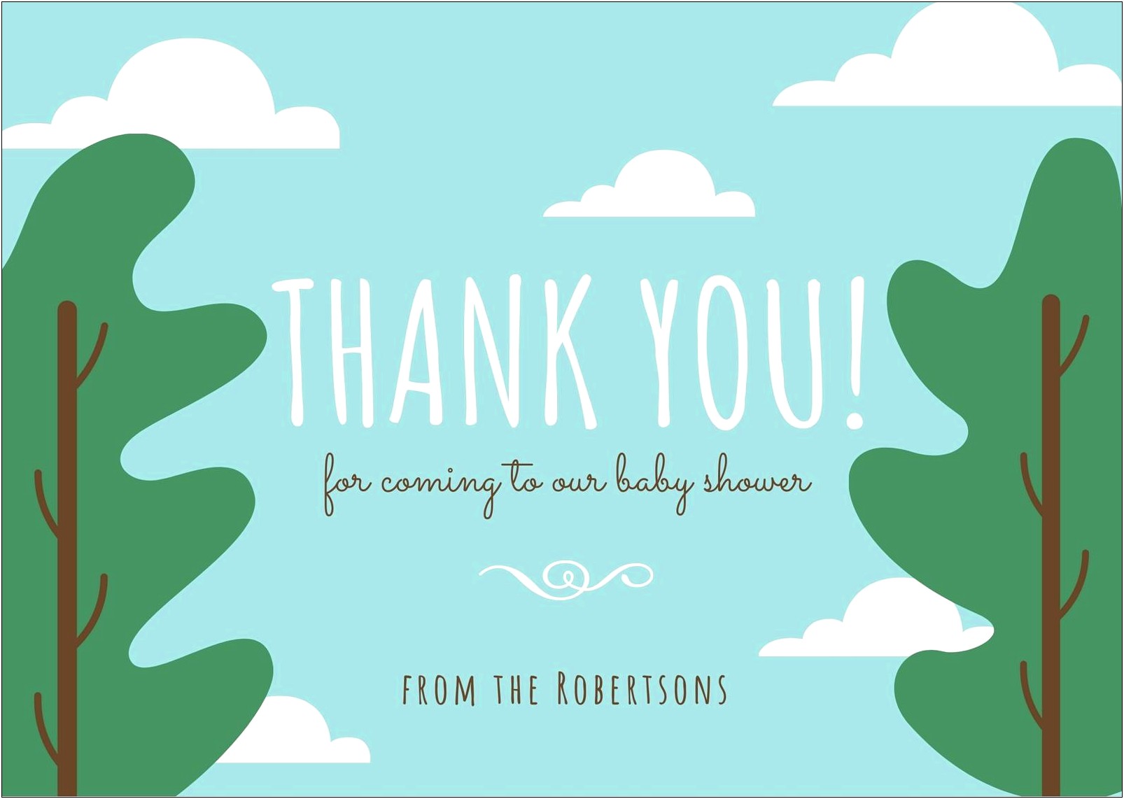 Baby Shower Thank You Cards Free Template