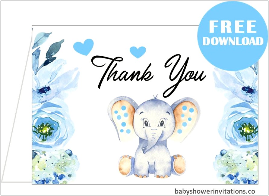 Baby Shower Thank You Template Free