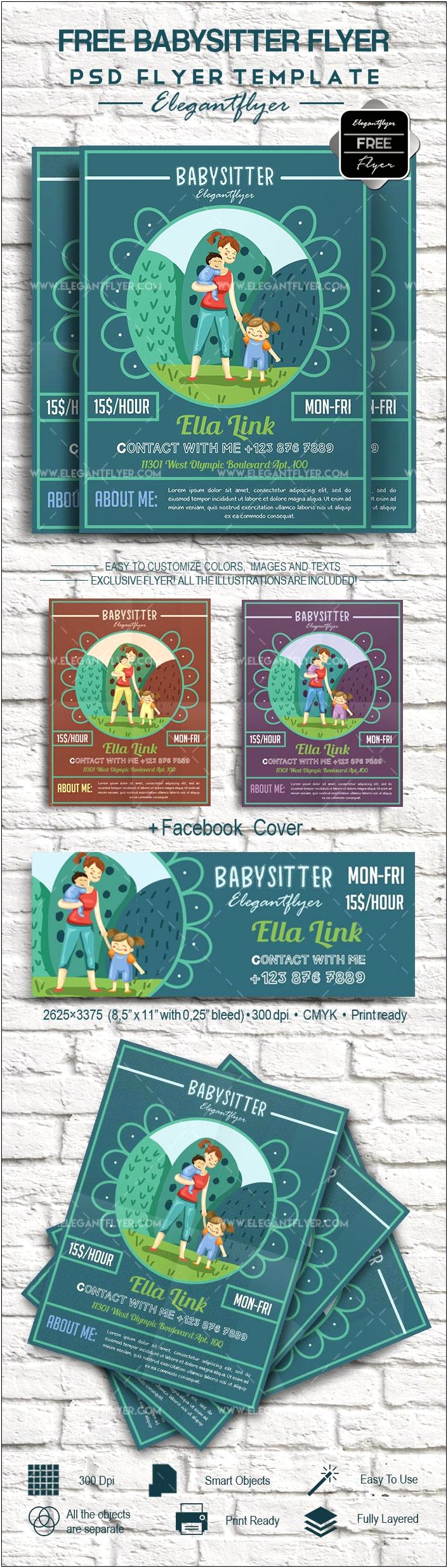 Babysitting Flyers Templates Psd Free Download